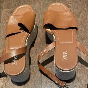 Zara wedge sandals